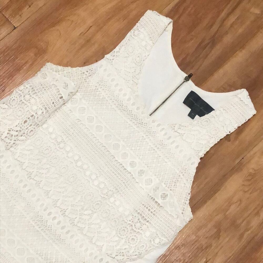 Anthropologie Sunday in Brooklyn Cream Crochet Tank Top Size Medium